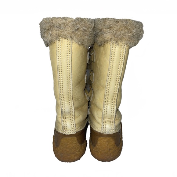 Vintage Sorel Nanook Leather Fur Winter Snow Boots, Sz 8 - Picture 8 of 12